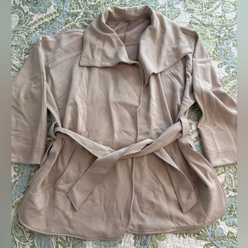 Lululemon Softstreme Belted Wrap Beige Tan